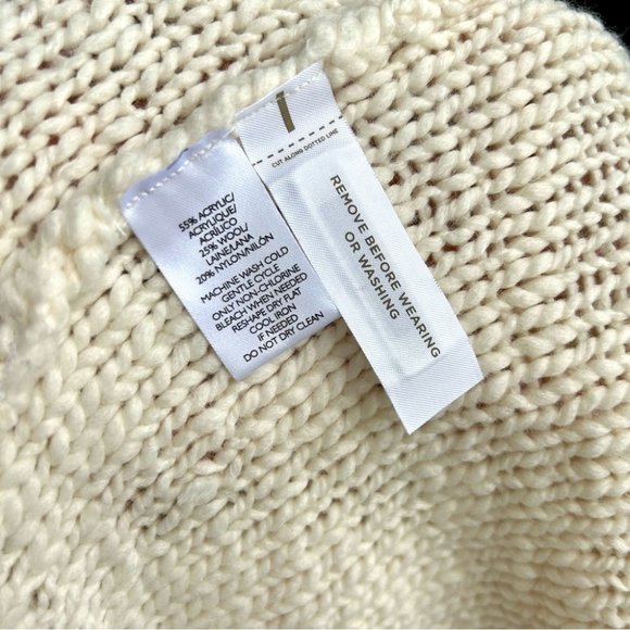 NWT LOFT long cream knit open-front cardigan XS/S - Picture 4 of 7